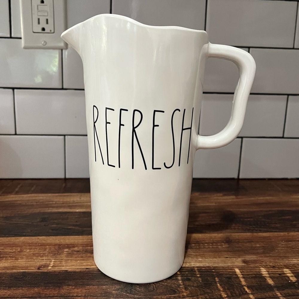 Rae Dunn Refresh White Pitcher